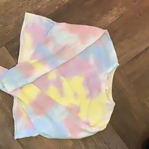 Soft tie dyed crew neck sweater